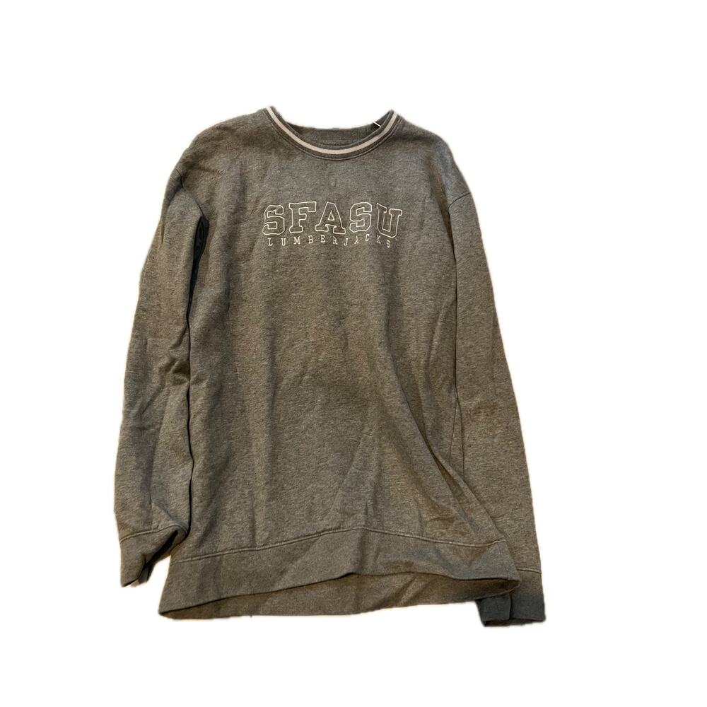 Stephen F Austin Lumberjacks Gray Crew Sweatshirt Mens Large